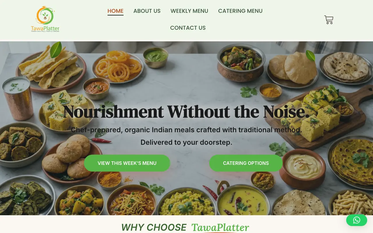 TawaPlatter — Indian meal delivery and catering.